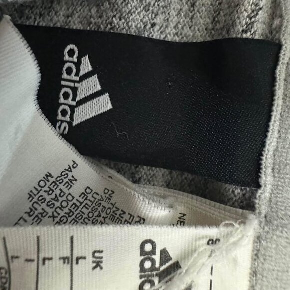 Adidas Men's Essentials Pique Drawstring Hoodie Heather Grey BS3232 Size Large - Picture 5 of 9